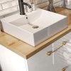 Umywalka ceramiczna Defra Elan 40 kwadratowa biała 40x40 cm
